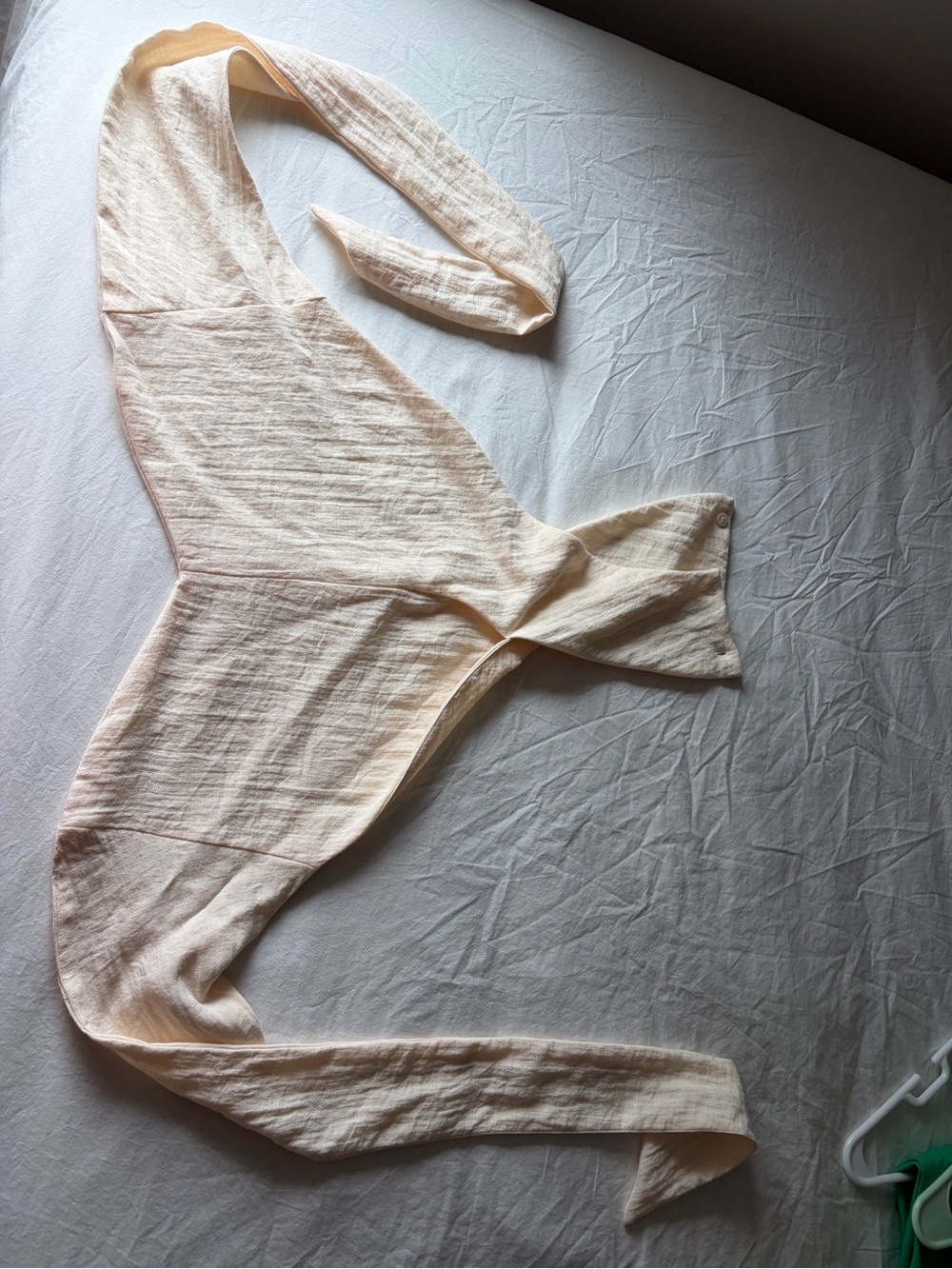 Zara Cream Wrap Crop Top